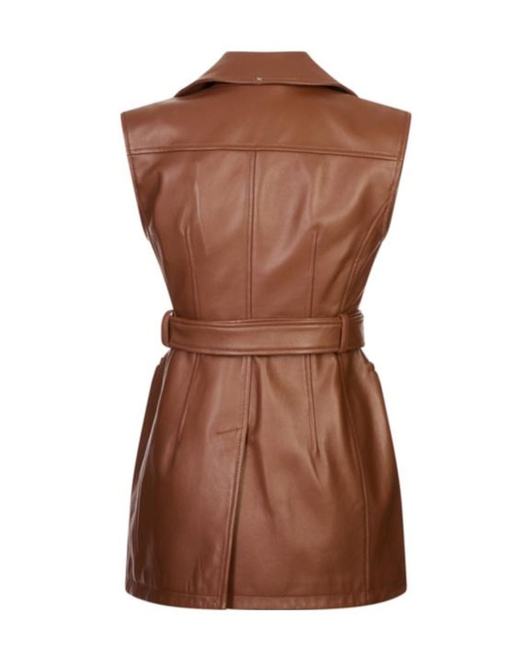 Sportmax Brown Favella Belted Gilet