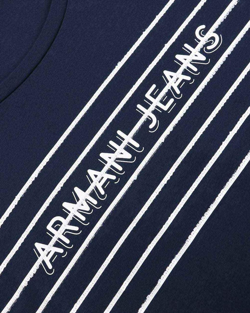 Armani Jeans Blue Letter Printed T-Shirt