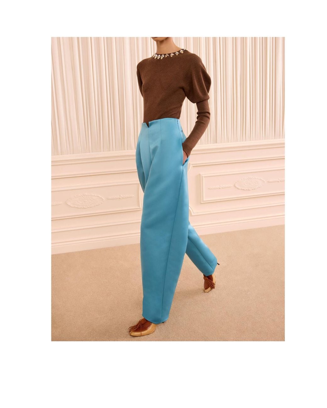 Ulla Johnson Blue High-Waisted Casual Trousers