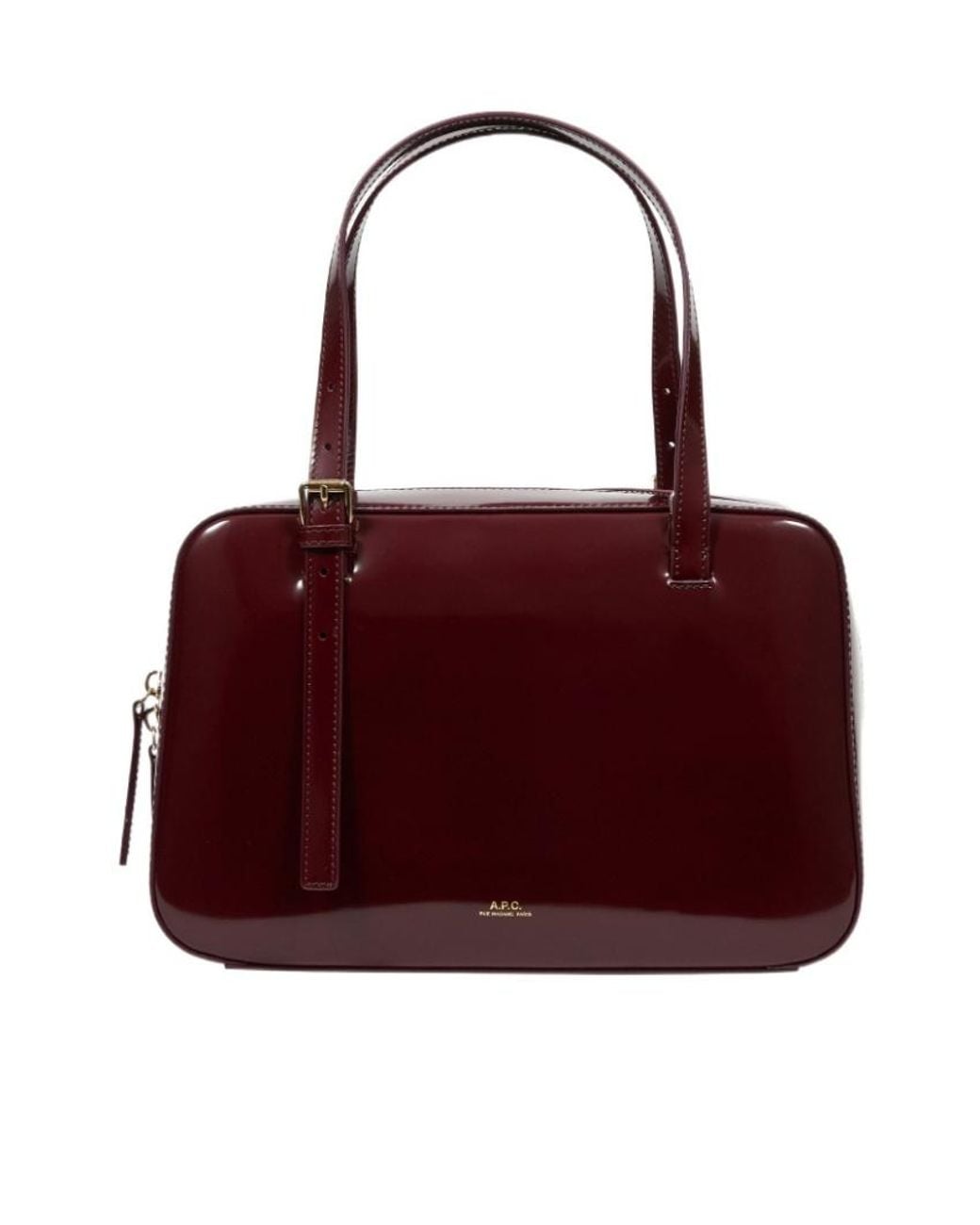 A.P.C. Red Flap Leather Shoulder Bag