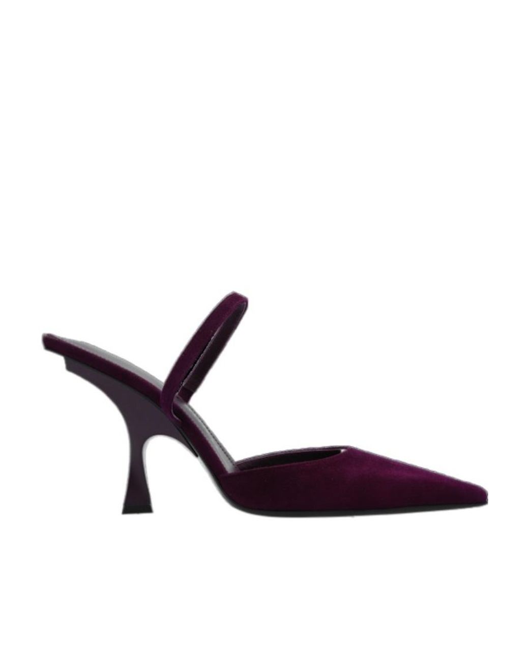 The Attico Purple The Ester Pointed Toe Slingback Pumps