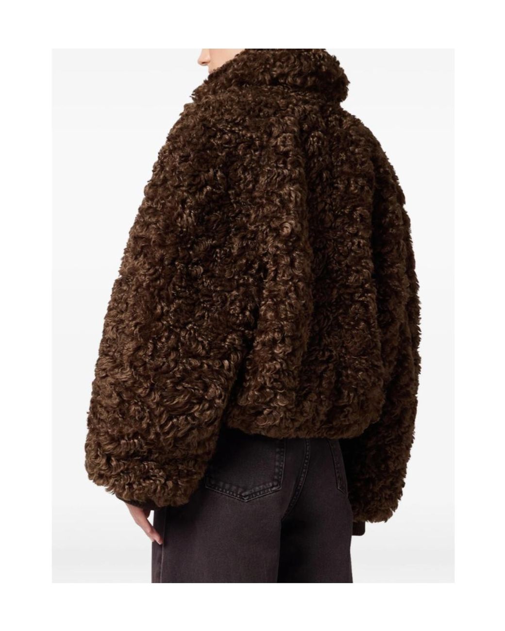 MSGM Brown Zip-Up Jacket