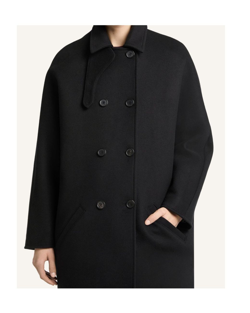 Courreges Black Courrèges Double-Breasted Coat