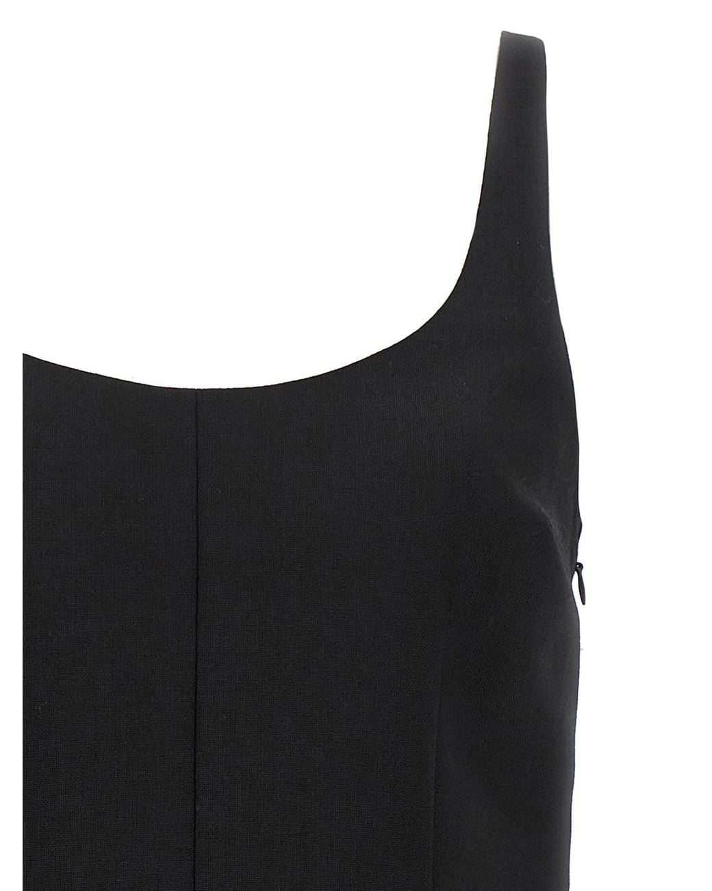 Prada Black Wool Short Dress Clothing