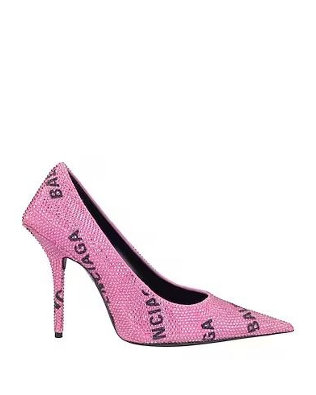 Balenciaga Pink Rhinestone High Heels