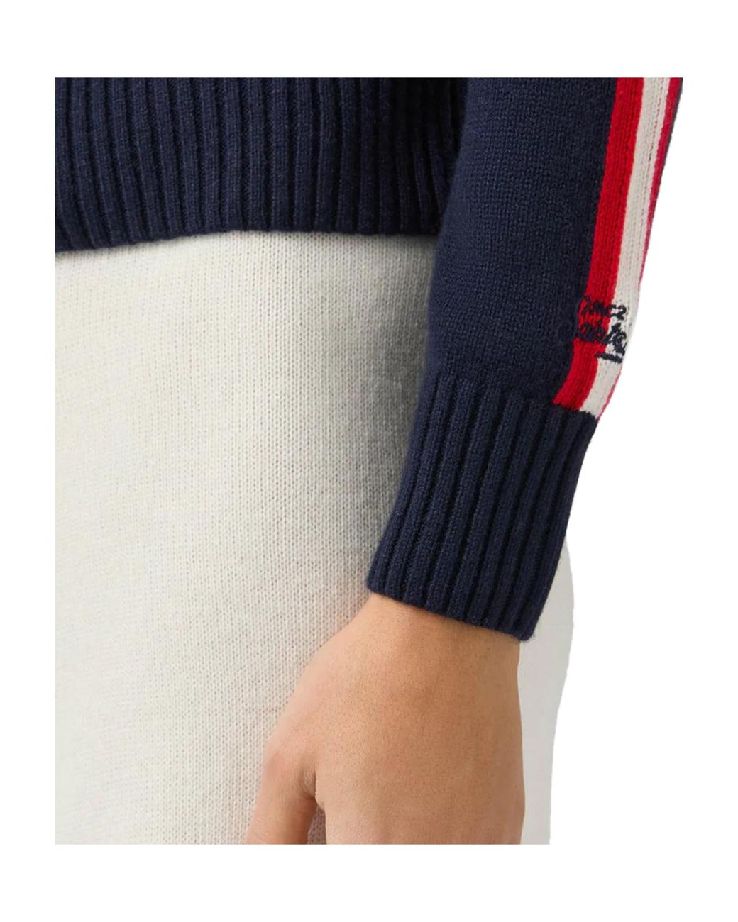 Mc2 Saint Barth Blue Ski Lover Jacquard Turtleneck
