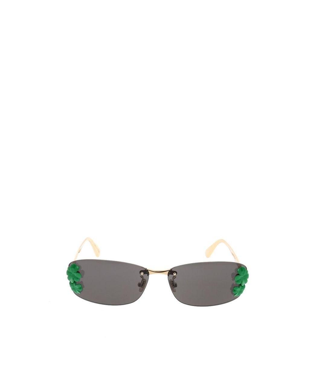 Dior White Eyewear Rectangular Embellished Sunglasses