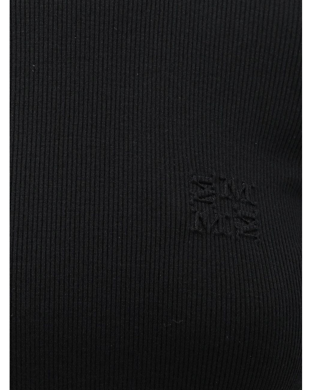 Max Mara Black Cono Ribbed Turtleneck Knitted Jumper