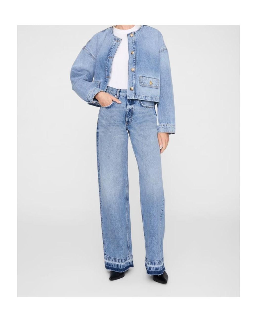 Anine Bing Blue Lewis Bootcut Jeans