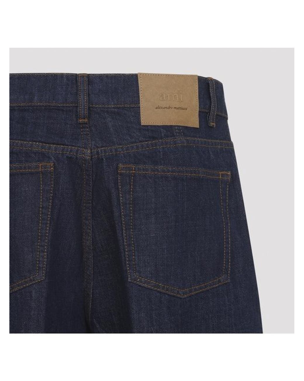 AMI Blue Ami Balloon Fit Jeans for men