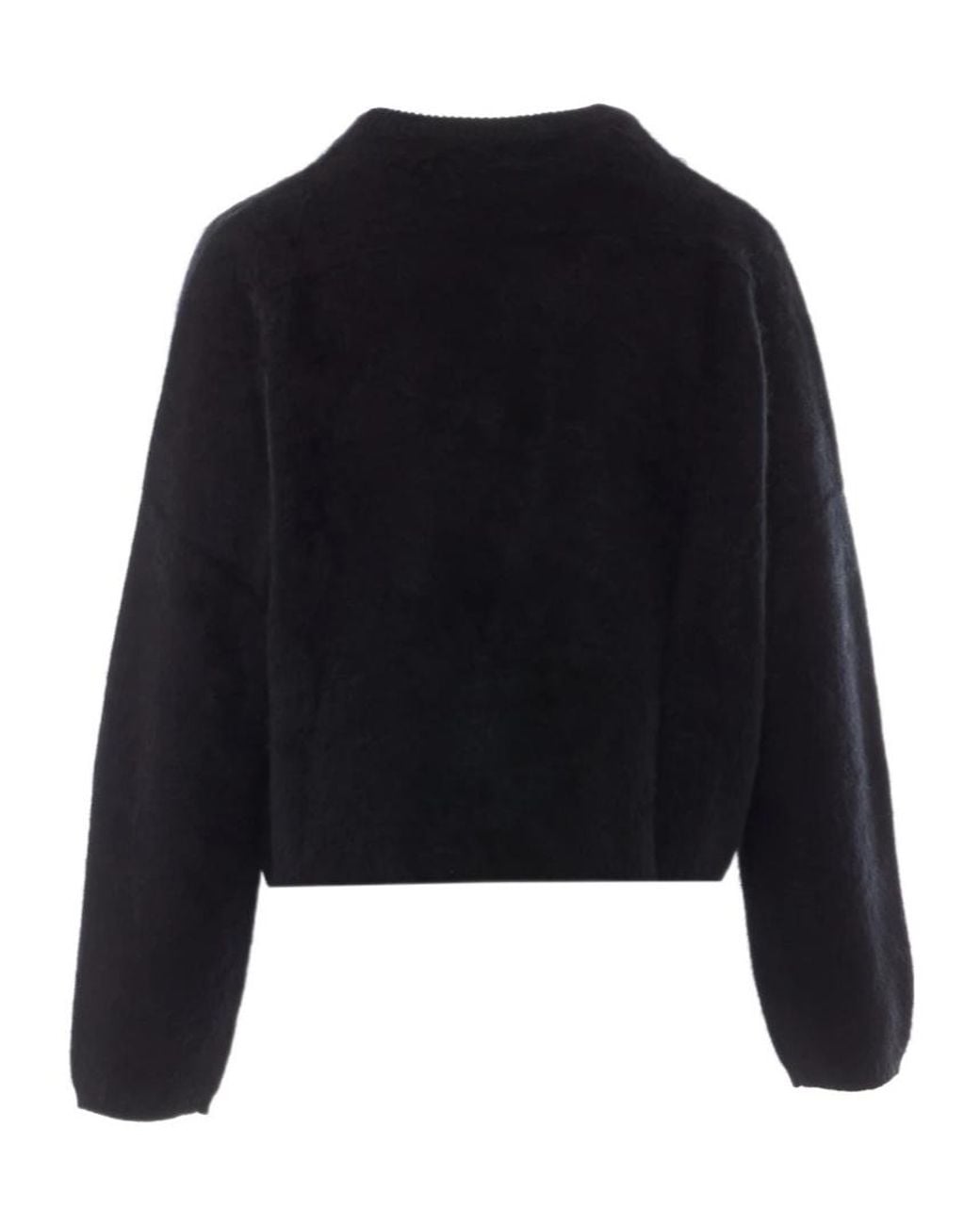 Soft Goat Black Crew-Neck Long-Sleeve Sweater