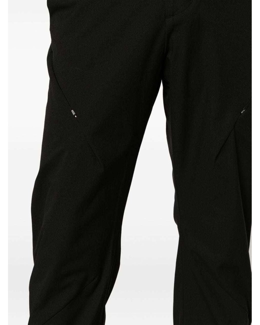 Post Archive Faction PAF Black High-Waist Tapered-Leg Trousers for men