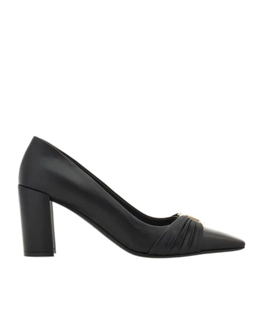 Ferragamo Black Gancini Decorated High Heels