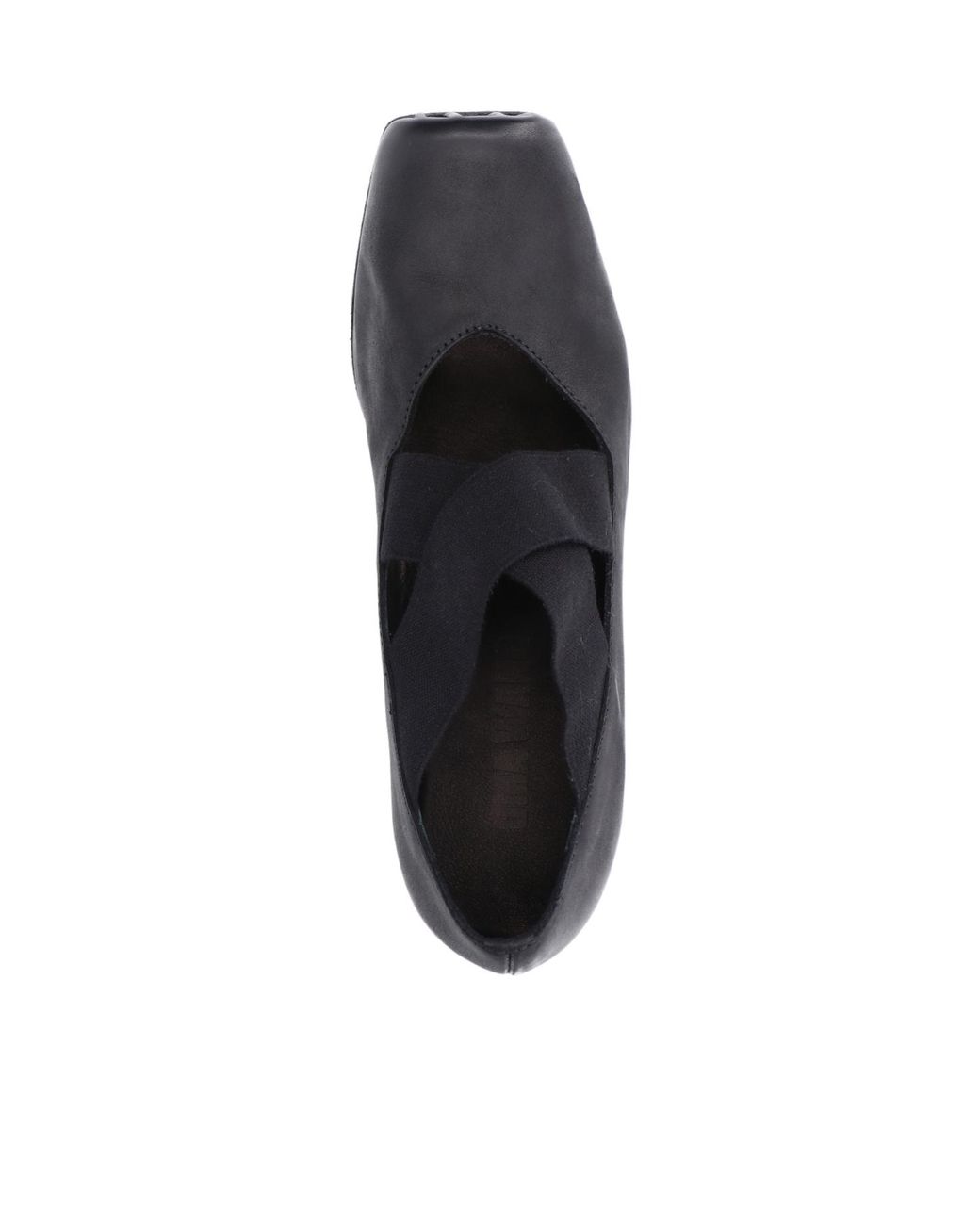 Uma Wang Black Logo Square Toe Heels