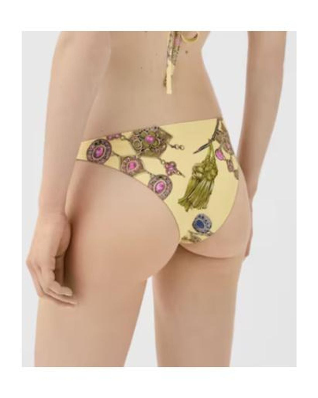 Versace Yellow Printed Bikini Bottoms