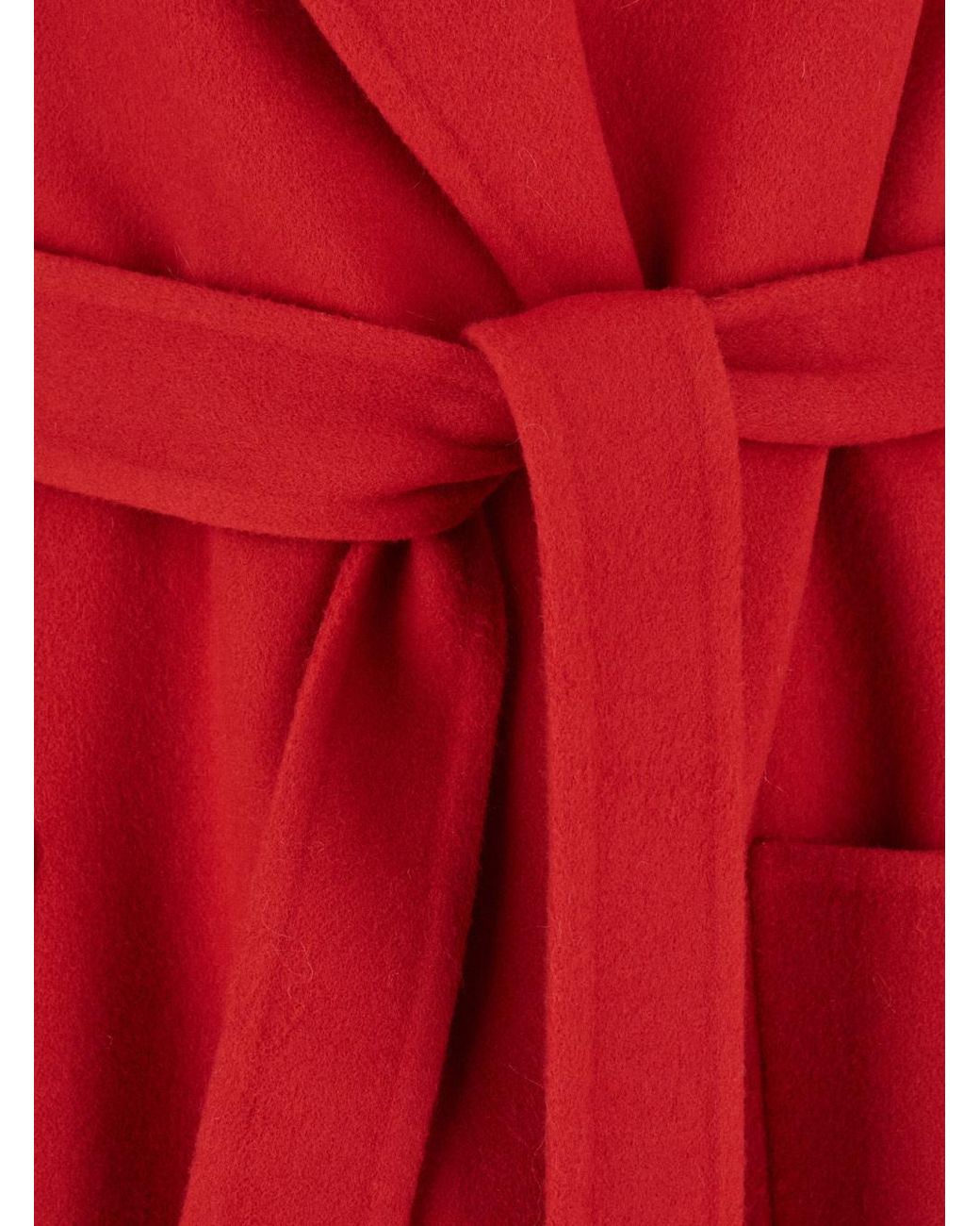 Fabiana Filippi Red Coat With Wide Notched Revers