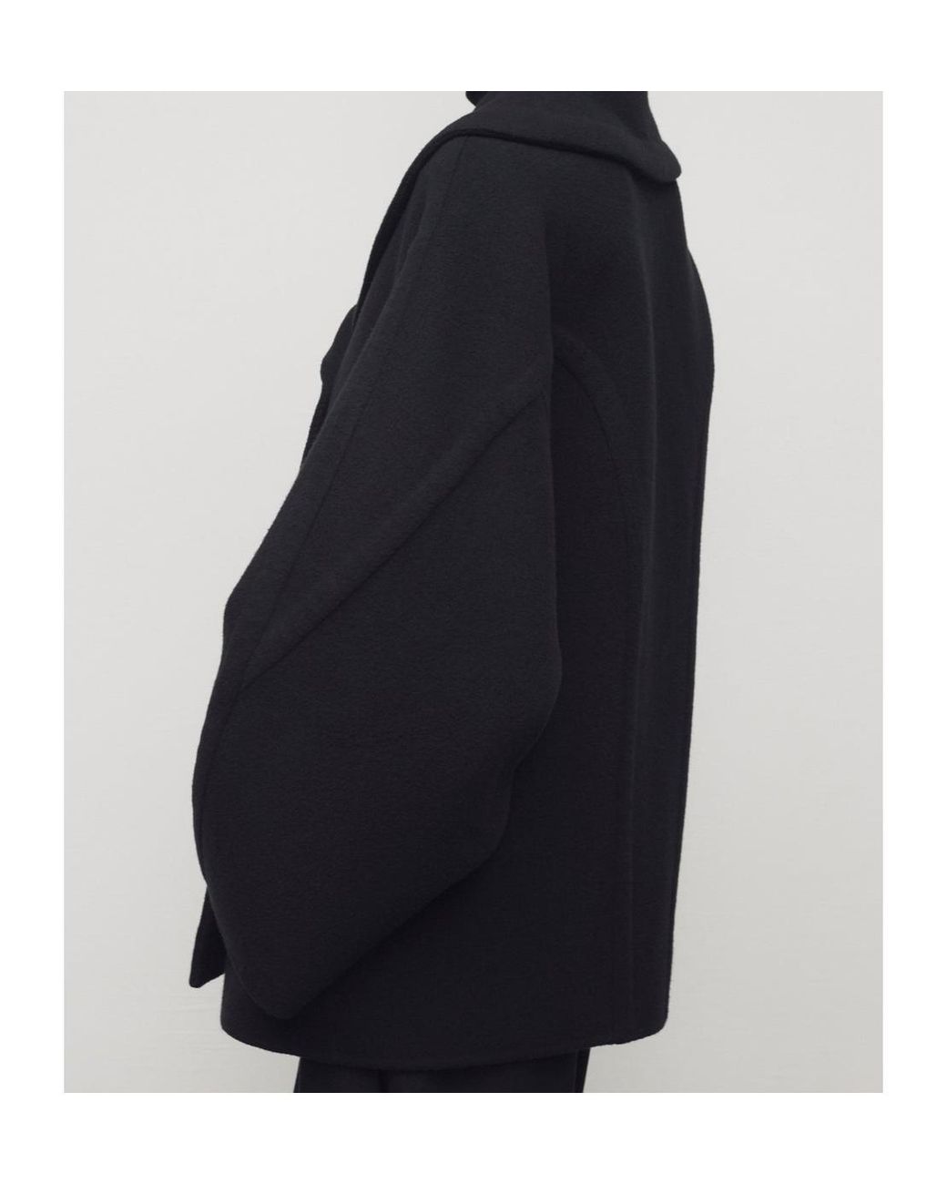 The Row Black Temur Wrap Coat