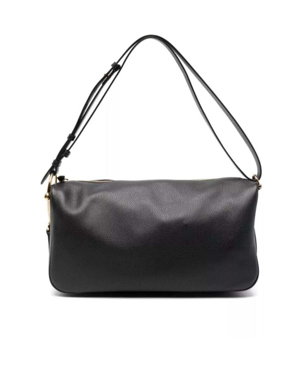 Gucci Black Half Horsebit Large Shoulder Bag