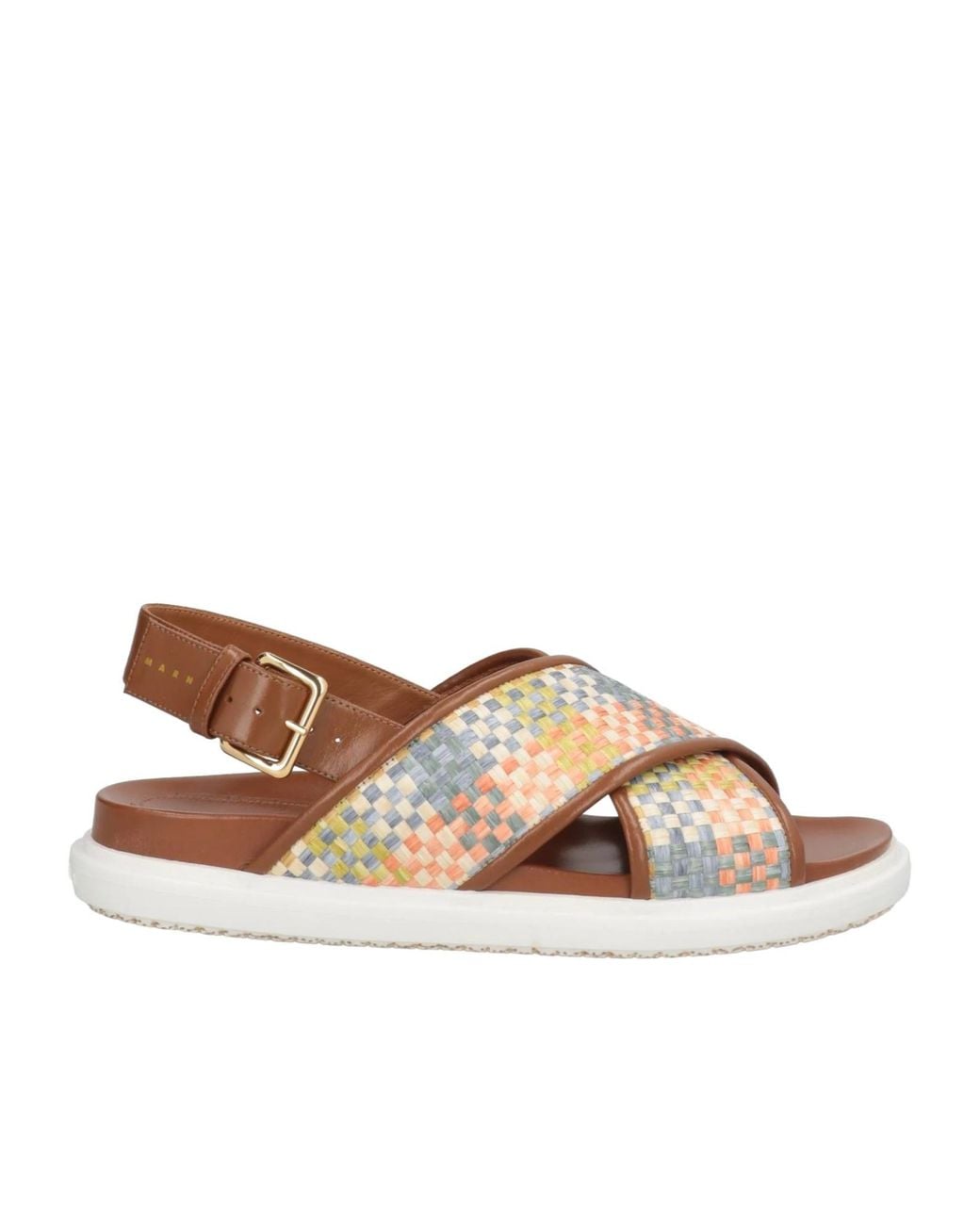 Marni Brown Casual Multi-Color Sandals