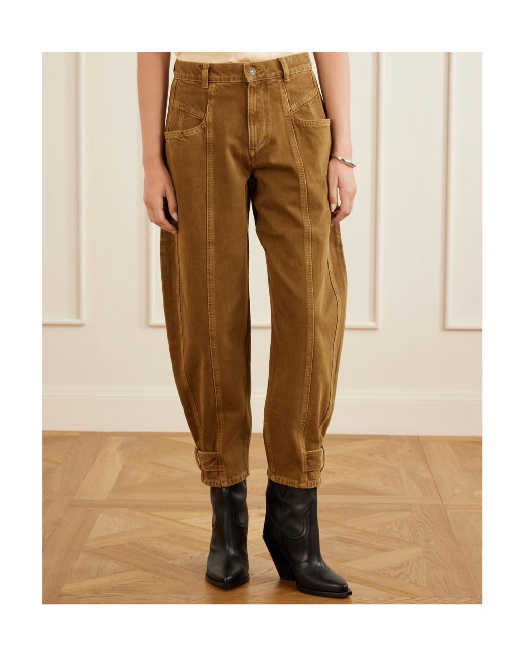 Isabel Marant Natural Leja Tapered Jeans