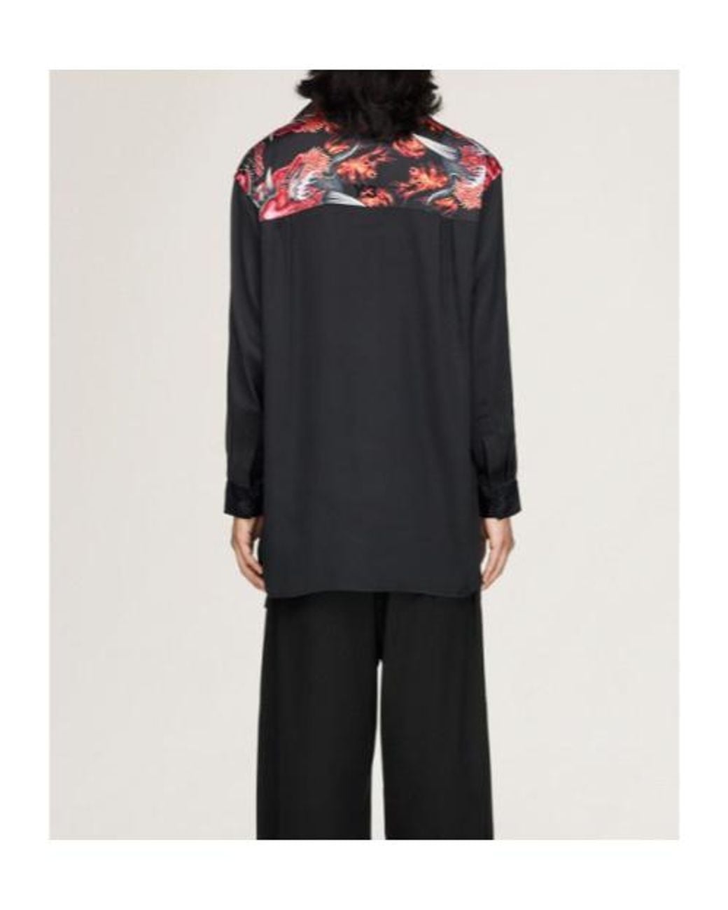 Y-3 Green Satin Graphic Shirt for men