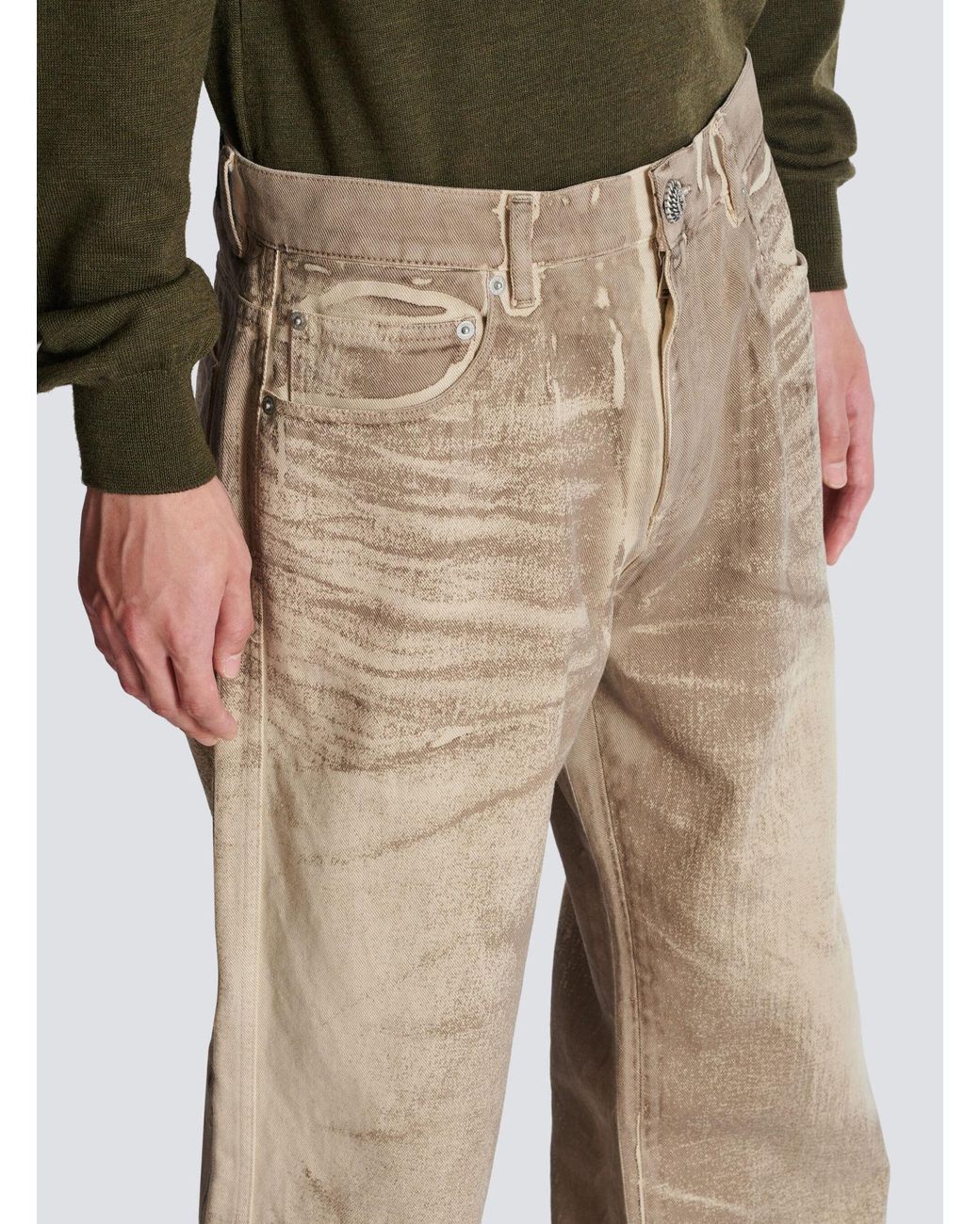 Balmain Natural Loose-Fit Denim Jeans for men