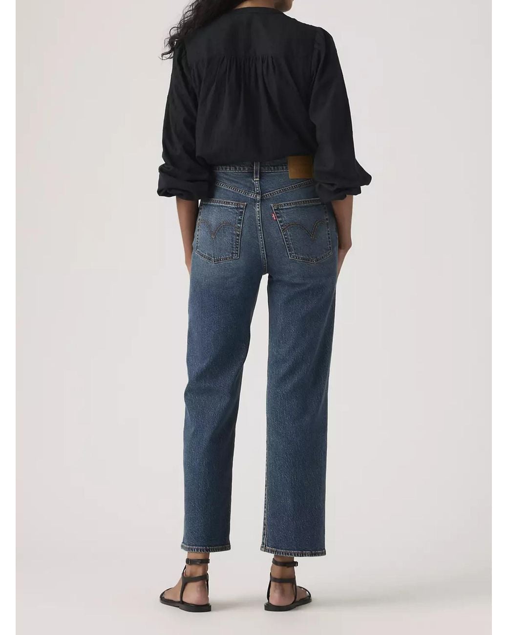Levi's Blue Ribcage Straight Ankle Jeans