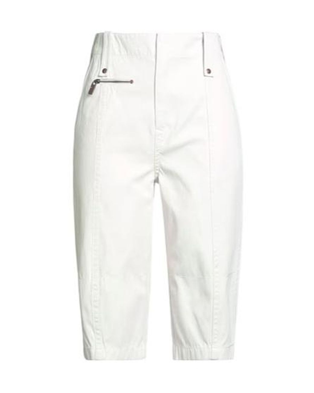 Burberry White High Waist Shorts