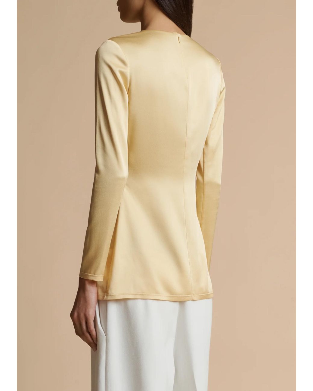 Khaite Yellow Long-Sleeved T-Shirt