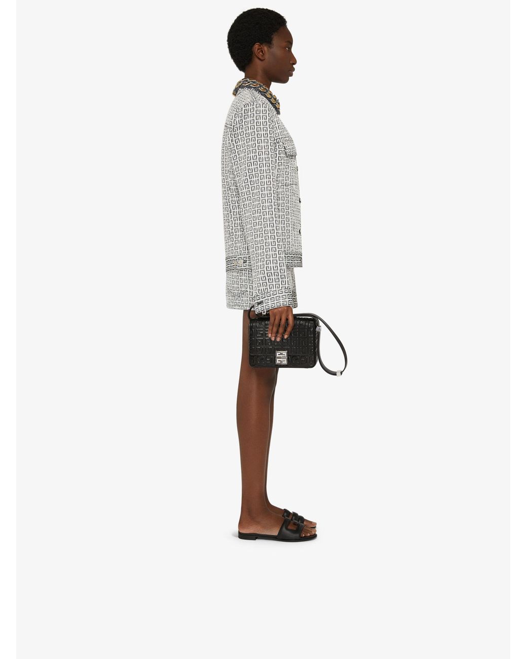 Givenchy Black 4G Jacquard Mini Skirt