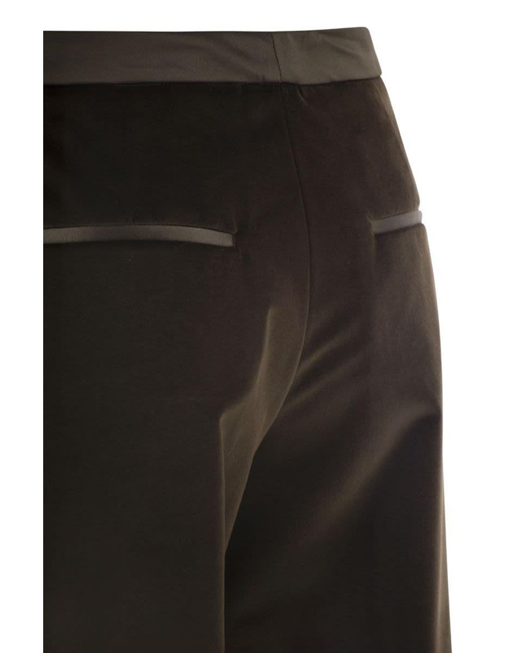 Peserico Black Straight-Leg Casual Trousers