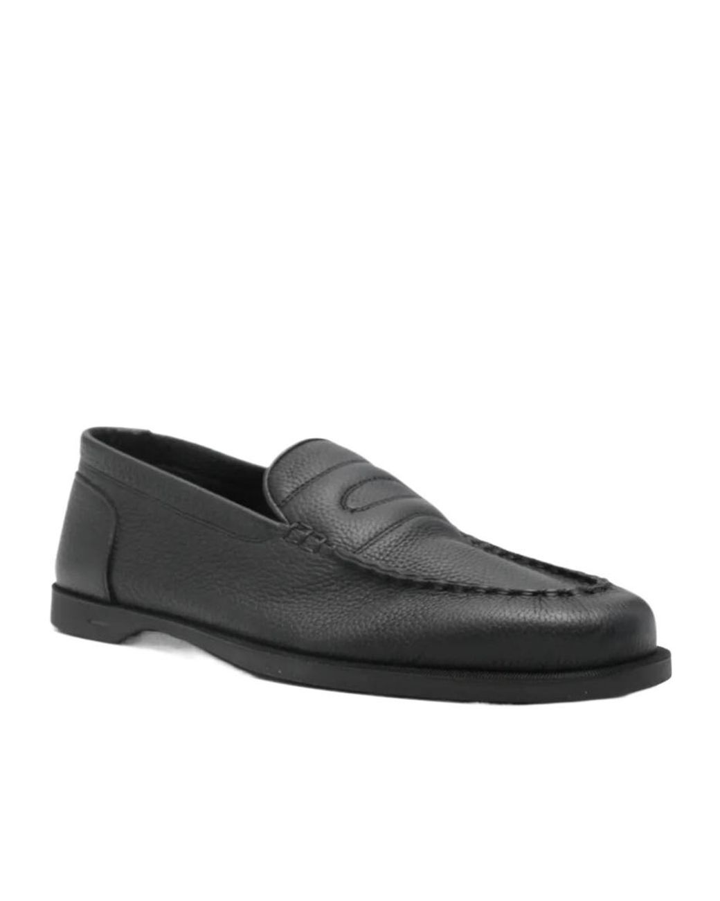 John Lobb Black Pace Penny Loafers for men
