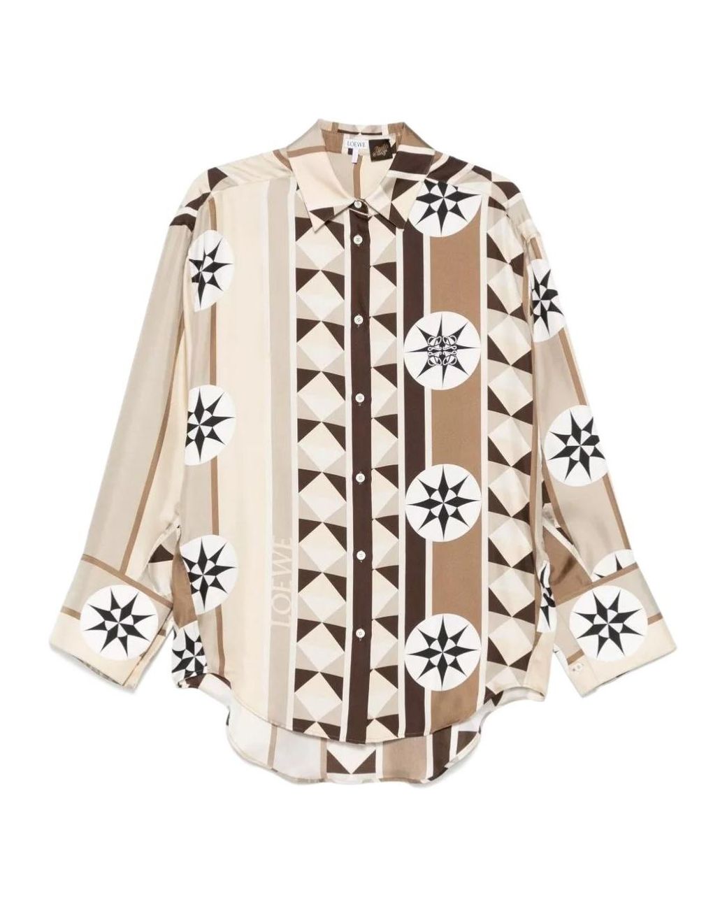 Loewe Natural Abstract Printed Long-Sleeved Shirt