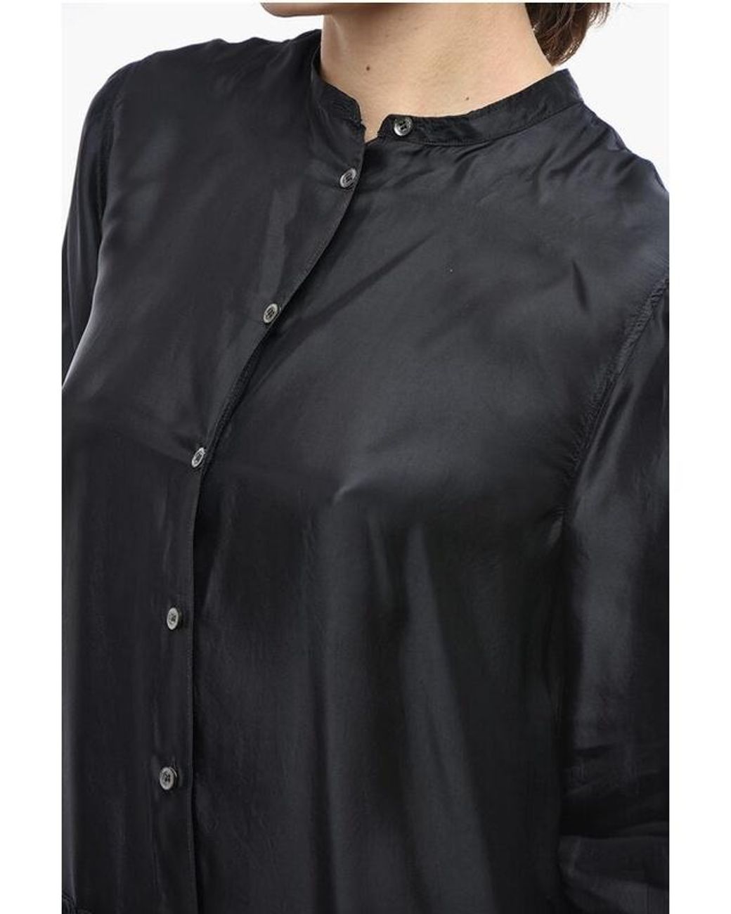 Aspesi Black Long-Sleeved Dress