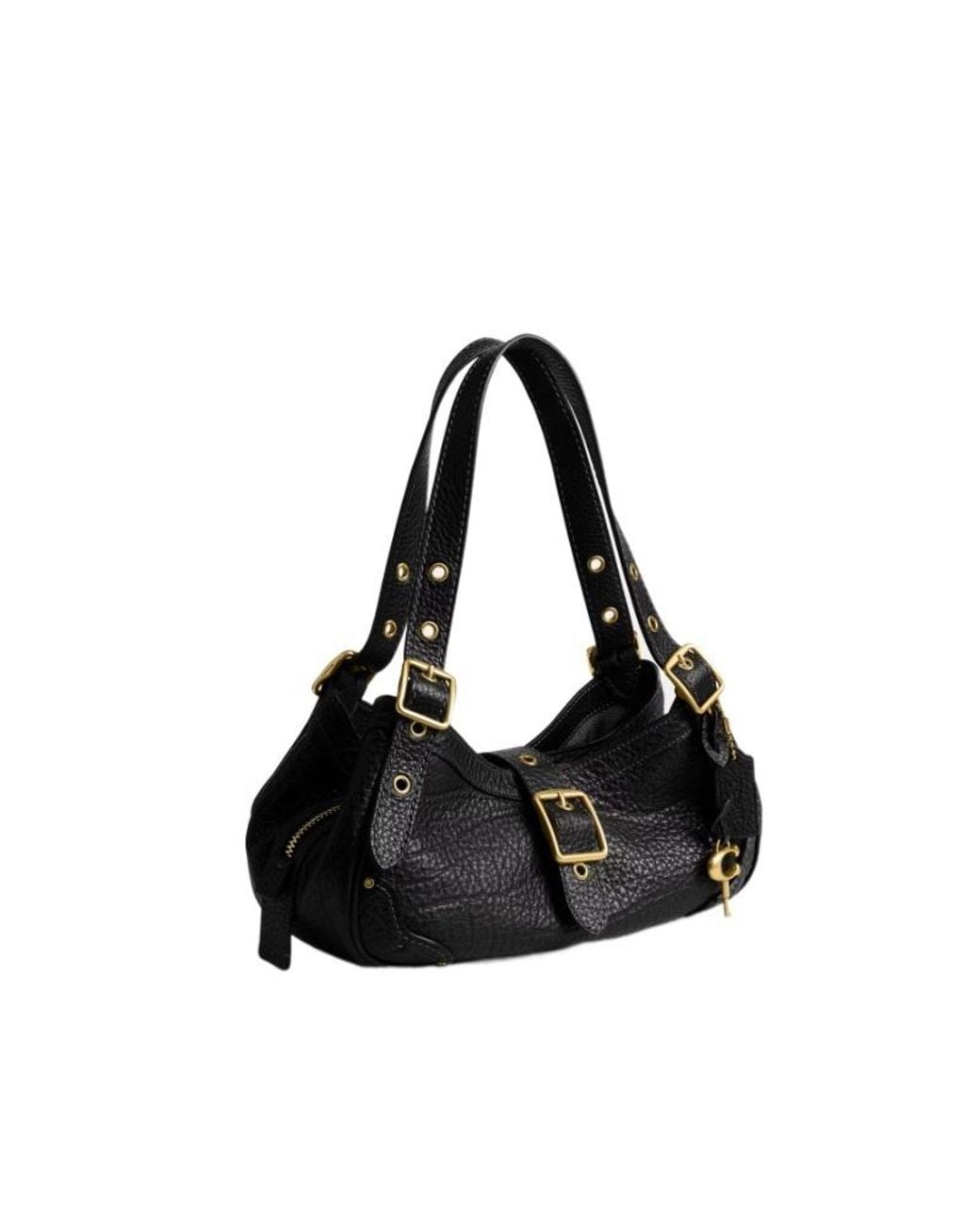COACH Black 31 Drifter Buckle-Detail Tote Bag