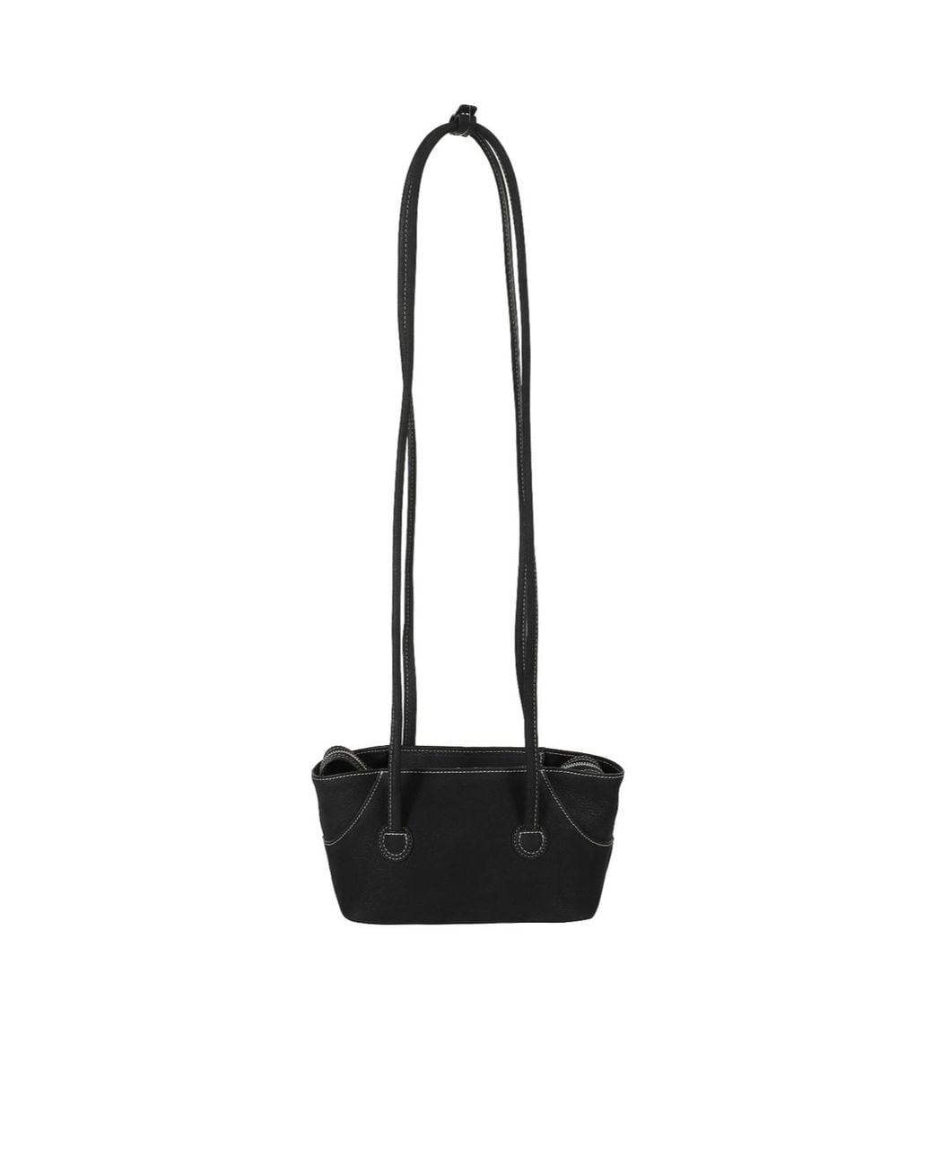 MARGE SHERWOOD White Rectangular Crossbody Bag With Double Handles