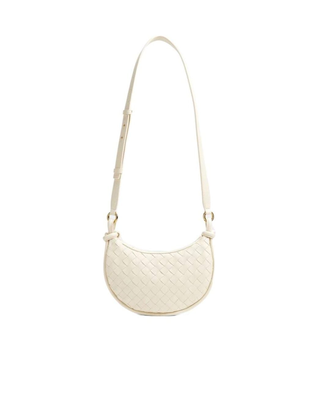 Bottega Veneta White Gemelli Intrecciato Shoulder Bag
