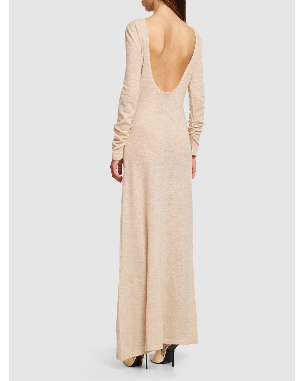 Magda Butrym Natural Long-Sleeved Dress