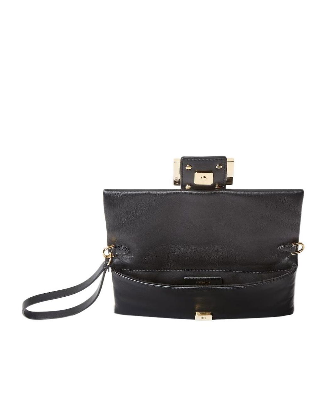 Fendi Black Mamma Baguette Pouch