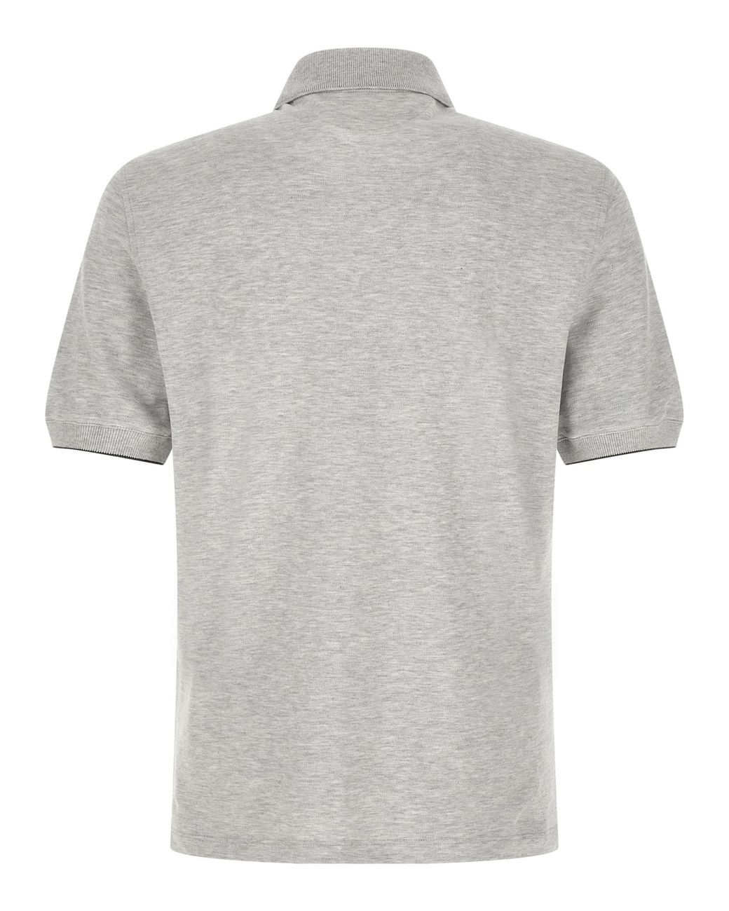 Brunello Cucinelli Gray Cotton Polo Shirt for men