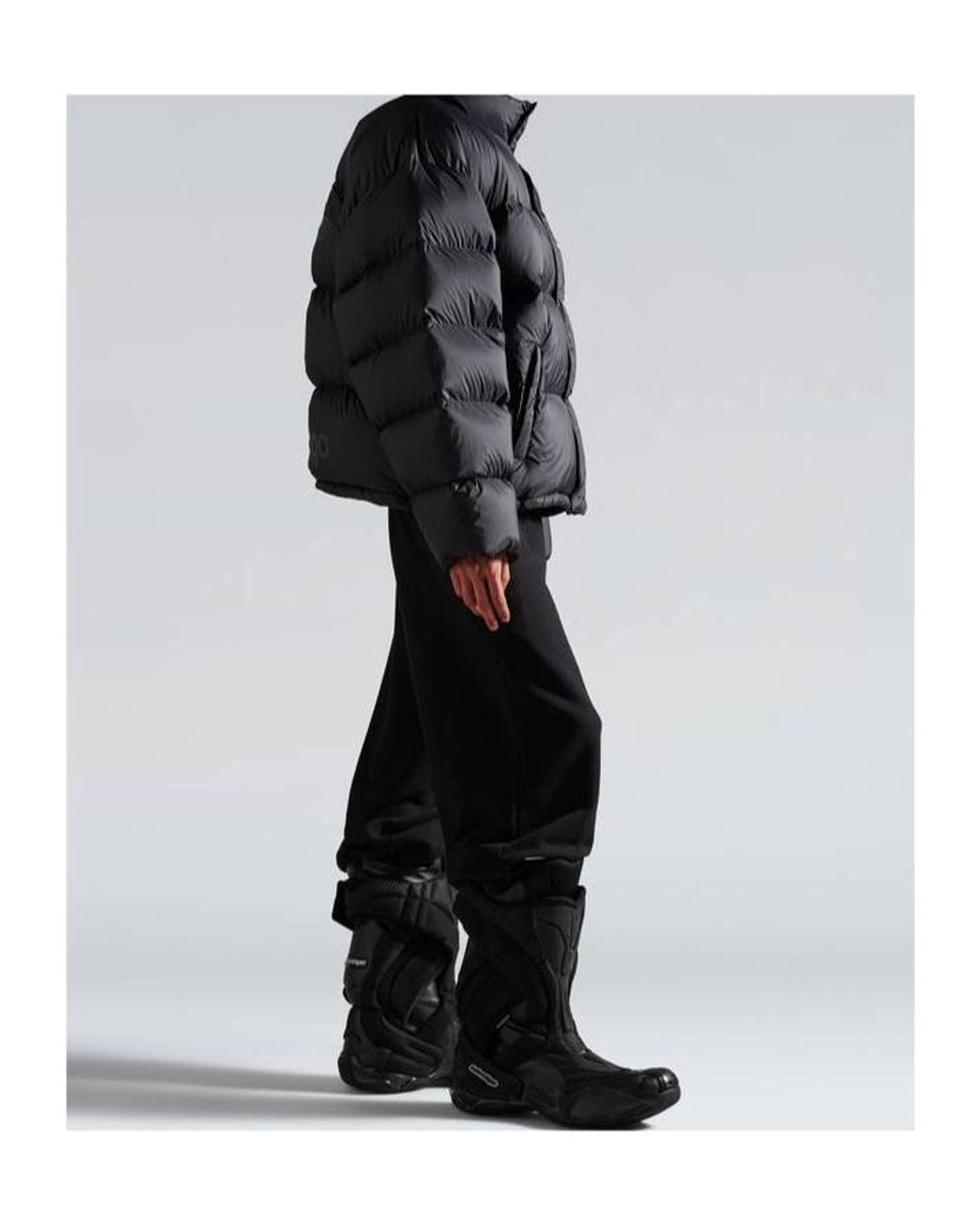 Balenciaga Blue 3B Sports Icon Ski Puffer Jacket for men