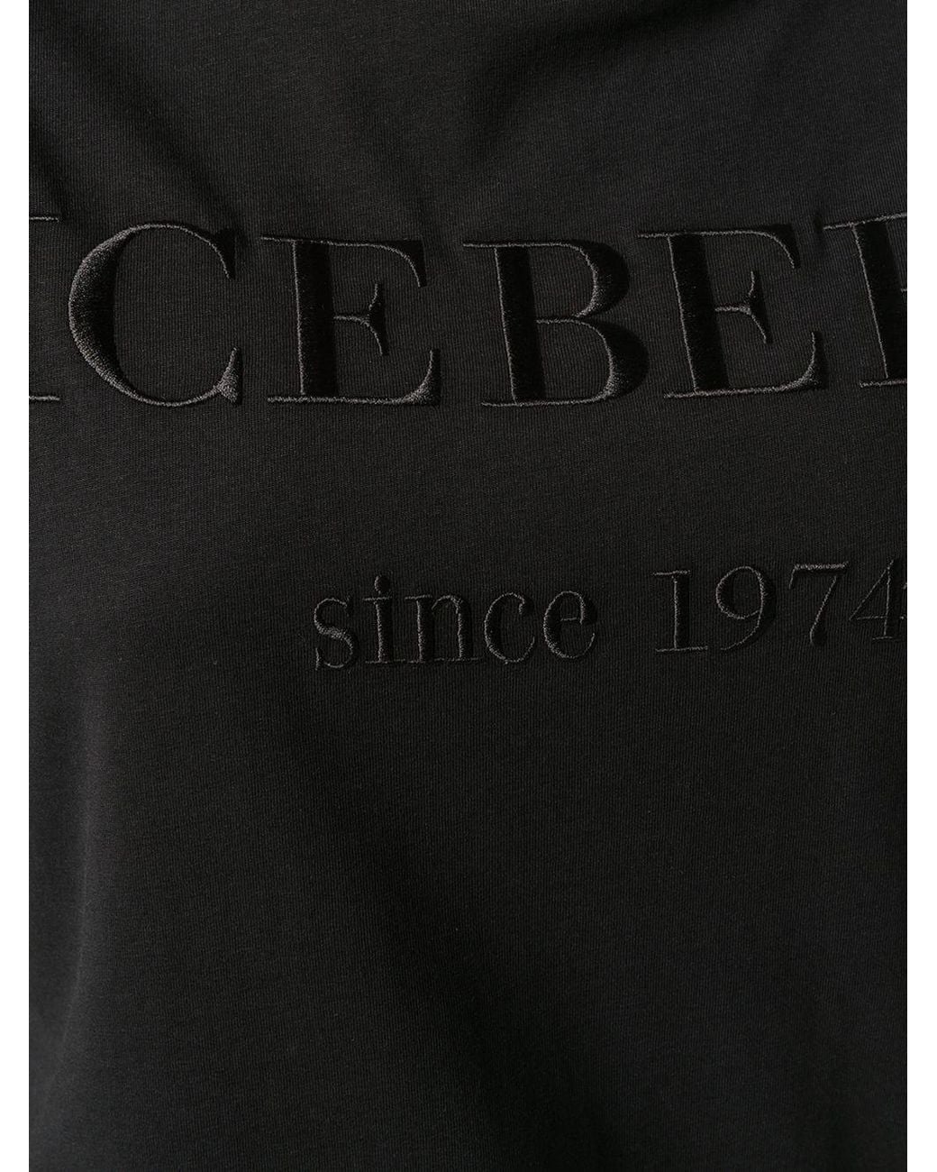 Iceberg Black Logo Embroidered T-Shirt