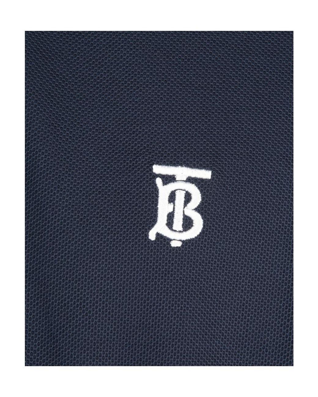 Burberry Blue Icon Stripe Placket Polo Shirt for men