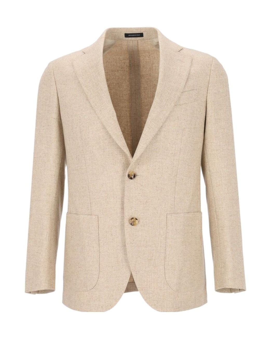 Al Duca D'aosta Natural Long-Sleeve Blazer for men