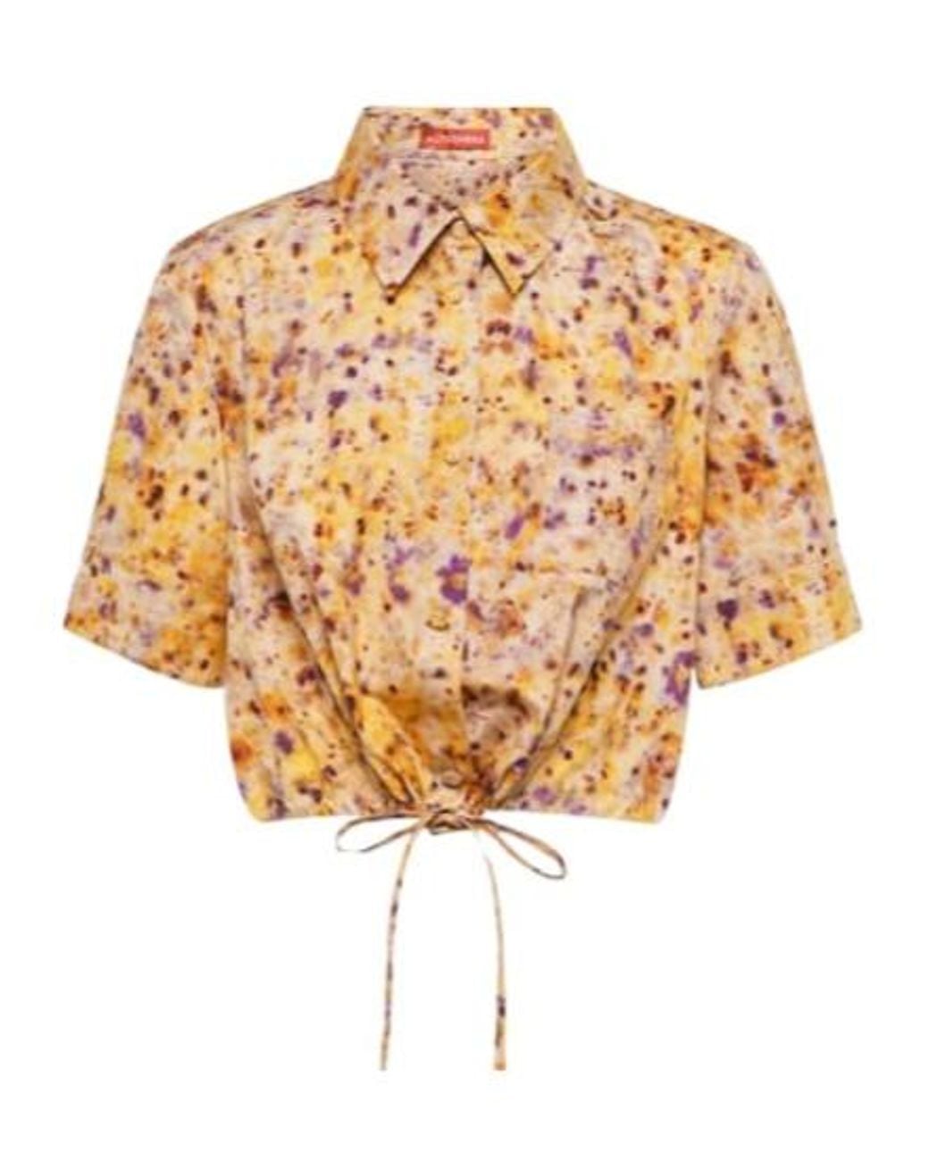 Altuzarra Multicolor Floral Cotton-Blend Crop Top