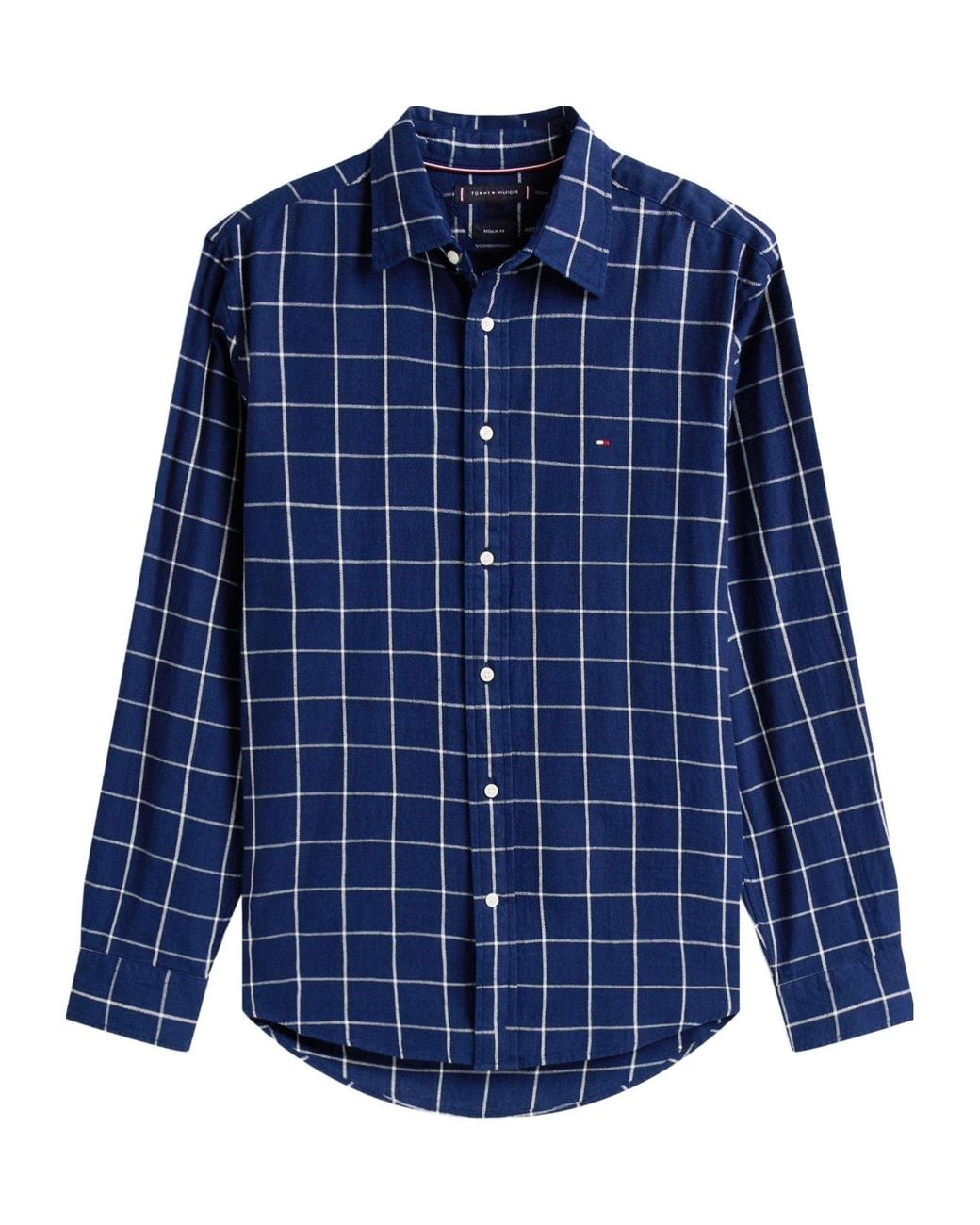 Tommy Hilfiger Blue Check Long-Sleeve Patterned Shirt for men