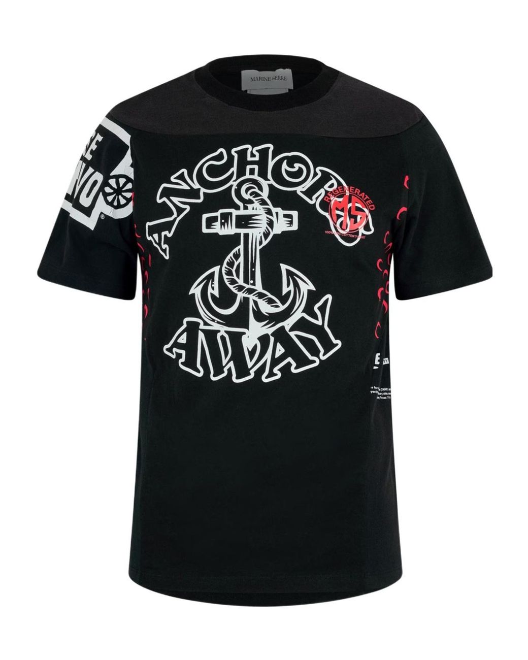 MARINE SERRE Black Pattern Printed T-Shirt for men