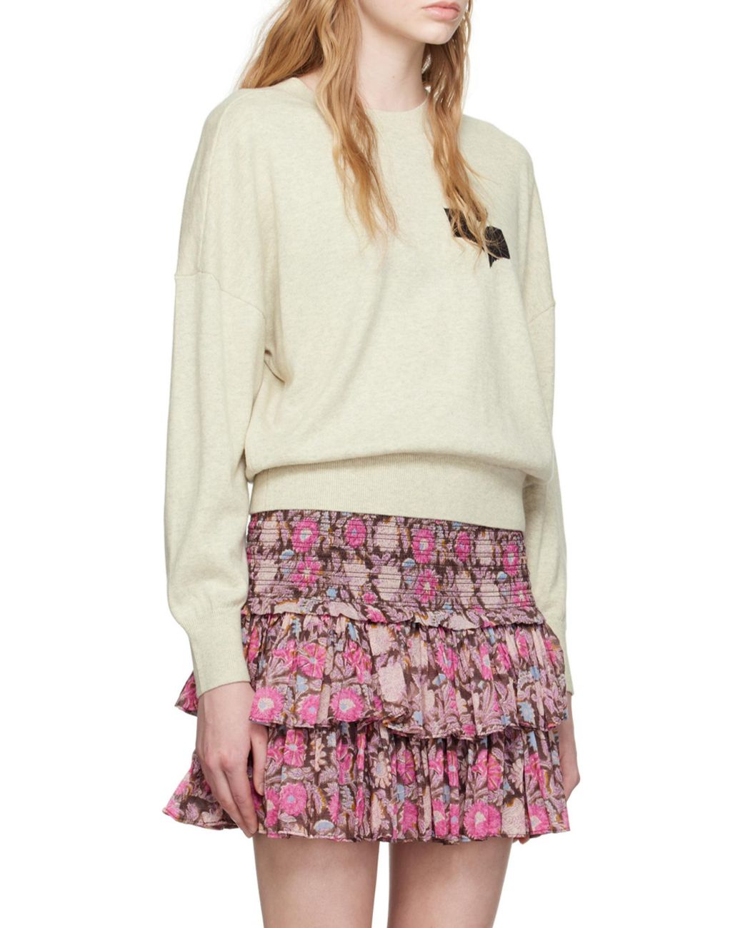Isabel Marant White Isabel Marant Étoile Marisans Logo Intarsia Knitted Jumper