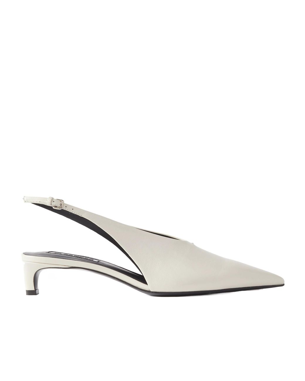 Jil Sander White Slingback Heeled Pumps