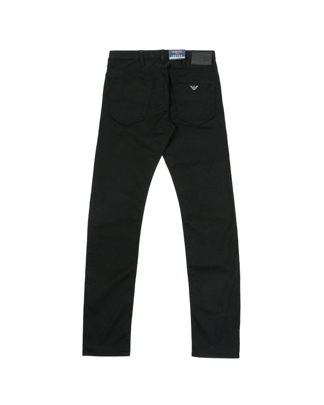 Armani Jeans Black Belt-Loop Jeans for men
